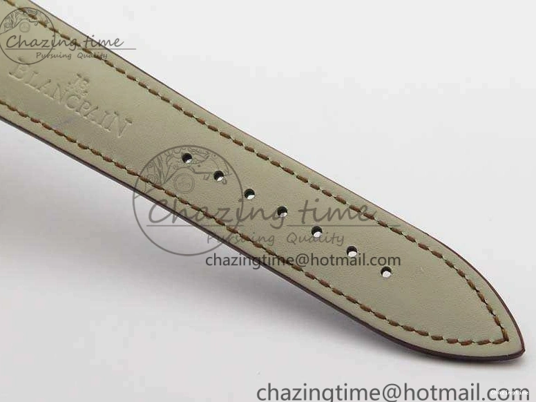 0519 FreshLook Villeret 6654 SS Complicated Function OMF 1:1 Best Edition White Dial On Brown Leather Strap A 8119
